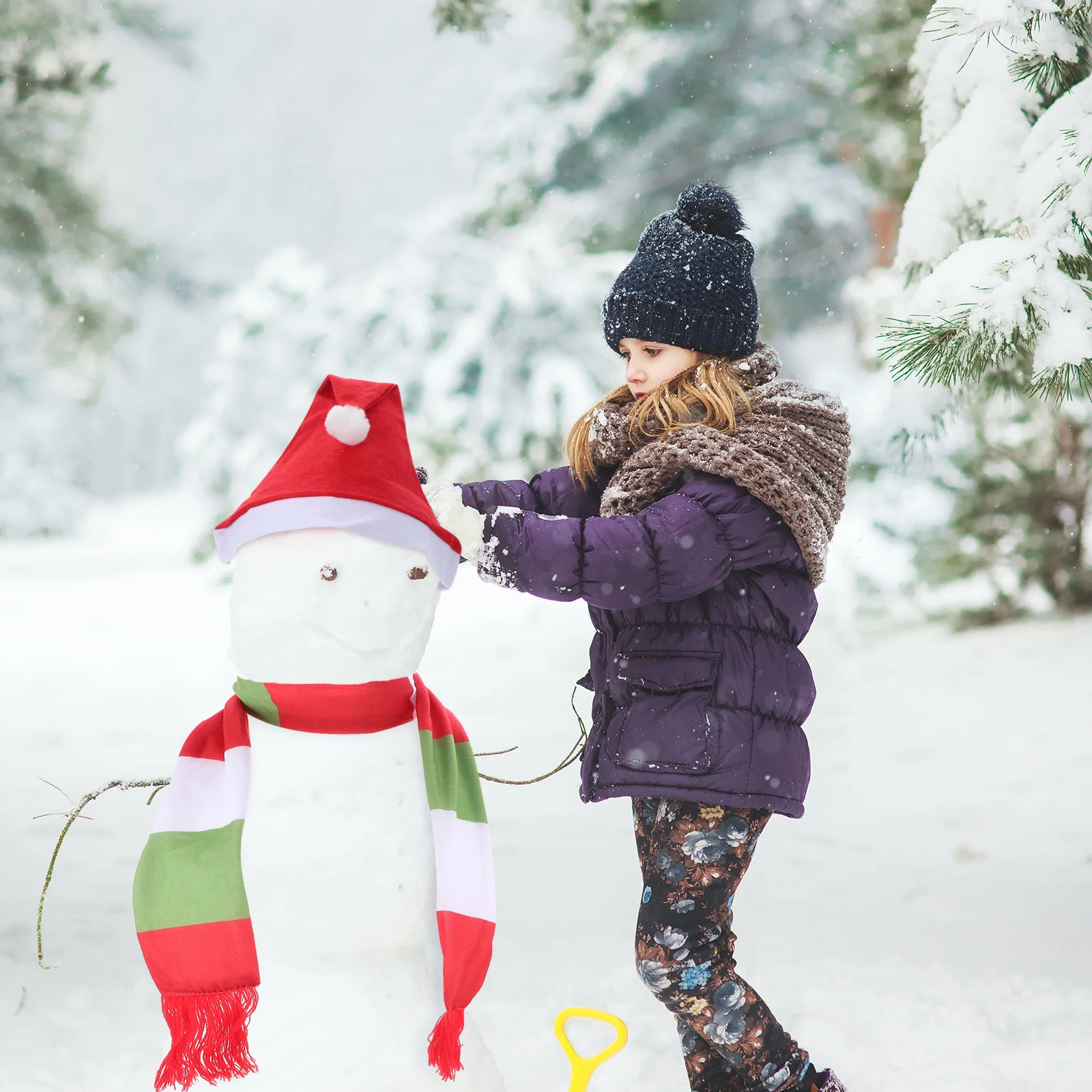 

1Set Snowman Dressing Props Reusable DIY Xmas Snowman Making Accessories Kids Fun DIY Kids Toys Christmas Decors