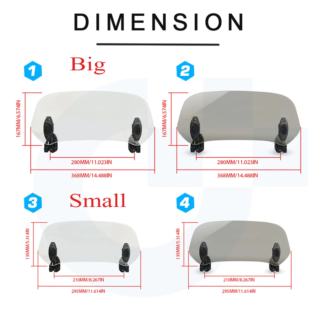 For Suzuki GSF 650 600 S N 1200 400 BANDIT B-KING SFV650 650S GN125 Risen Adjustable Extension Windshield Spoiler Air Deflector