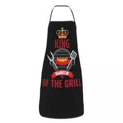 Bbq master king of the grill babador avental feminino unissex cozinha chef churrasco amante tablier cozinha para cozinhar cozimento jardinagem