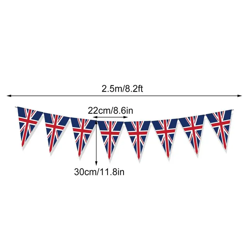 Union Jack Bunting UK British Flag Bunting Fabric Small String Decorations For Home Office Bar Garden Wedding Baby Shower