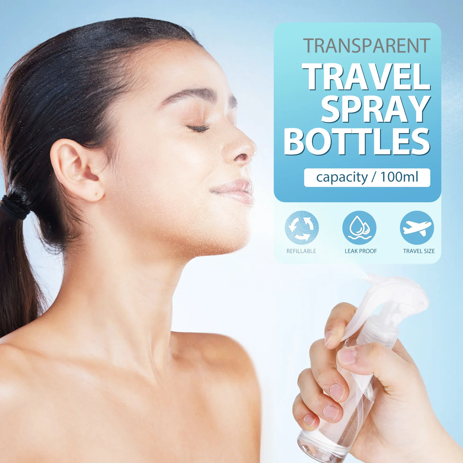 10 قطعة زجاجات رذاذ متينة قابلة لإعادة الملء للسفر زجاجات تخزين العطور مانعة للتسرب مستحضرات التجميل زجاجة مستحضرات التجميل زجاجة فارغة #2