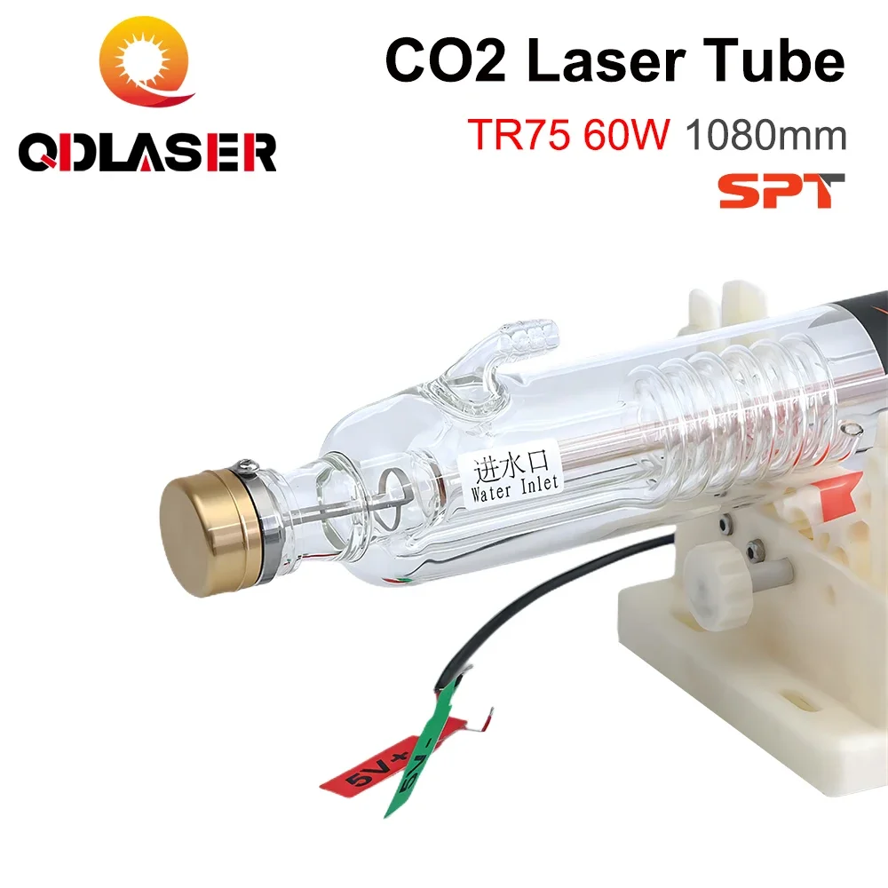 Imagem -02 - Tubo do Laser do Co2 de Qdlaser Gravura e Máquina de Corte Co2 Tr75 Comprimento 1080 mm Diâmetro 80 mm 6075w Co2