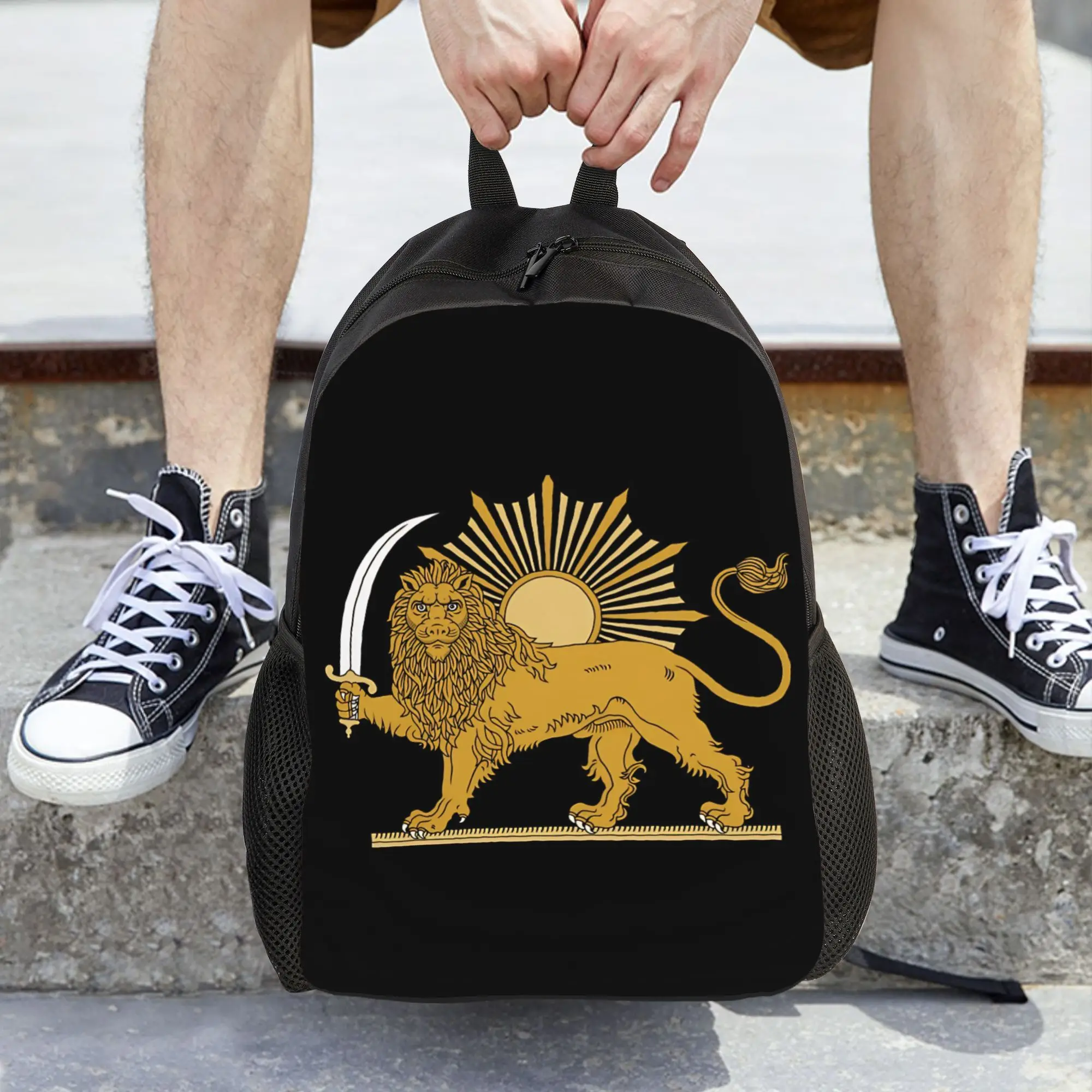 

Рюкзак с персидской эмблемой «Лев и Солнце» для детей, девочек и мальчиков, легкий школьный ранец для малышей и детского сада