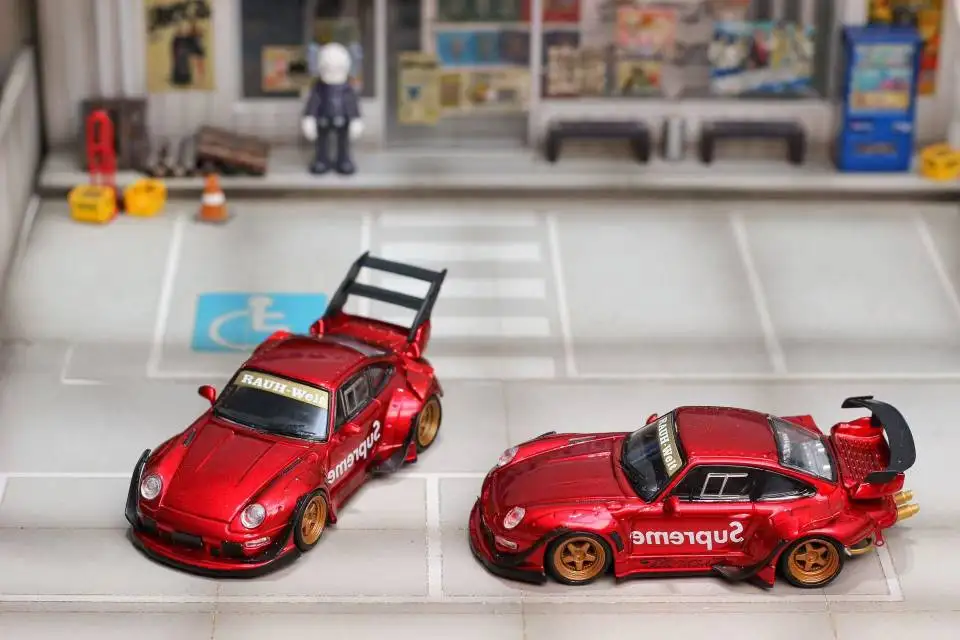 SW Diecast 1:64 Porsche 911 RWB 993 Alloy Car Model Porsche Play Vehicles Collectible Model Cars Toys for Boys Gift view 3