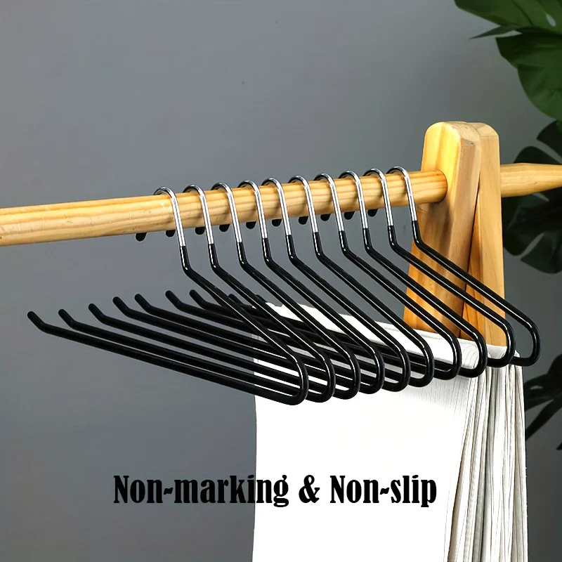 

Набор из 20 нескользящих вешалок для брюк с покрытием, 2 стиля, универсальные для брюк, юбок, полотенец