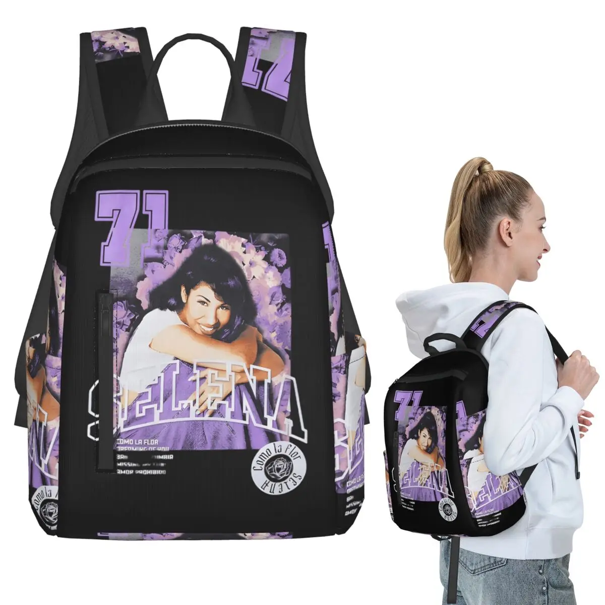 

90s Lady Tour Singer Music Girl Beautiful Backpack Student BookBag Children School Bag Computer Shoulder Bags Men Women