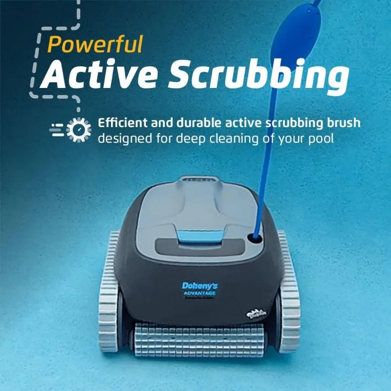 Dolphin Advantage Automatic Robotic Pool Vacuum Cleaner, Wall Climbing, Active Scrubber Brush, Ideal for In-Ground Pool Types up