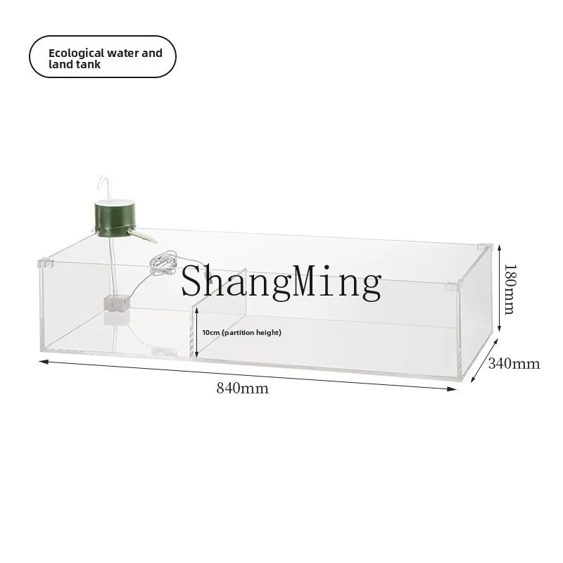 SM Amphibious Tank Living Room Display Ecological Filtration Green Plant Landscaping Breeding Ornamental Acrylic Turtle