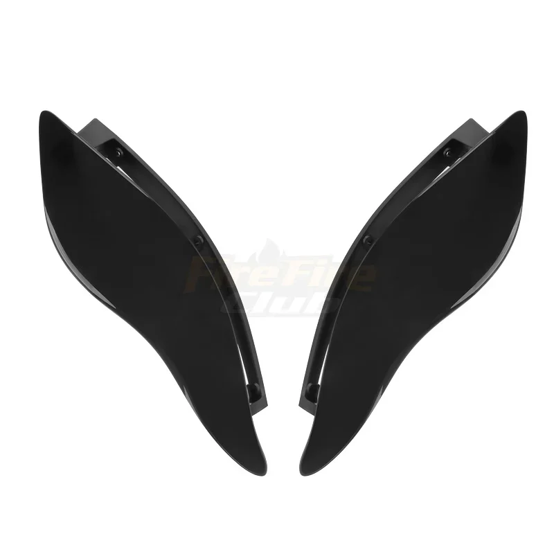 Motorcycle Adjustable Windshield Side Wing Deflector Black For Harley Electra Glide Tri Glide Street Glide 2014-up