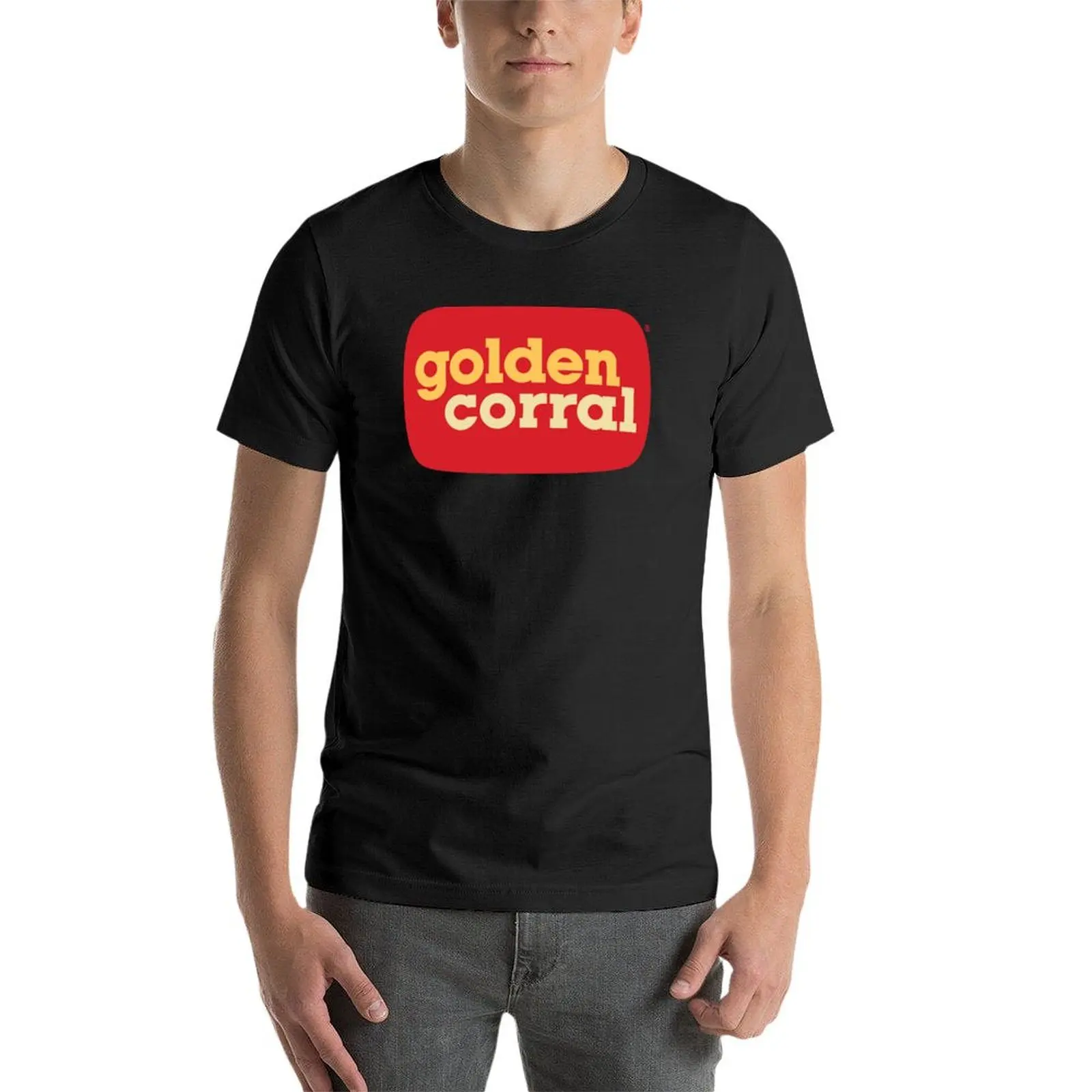 Kaus Golden Corral fashion Korea desain Bea Cukai baju imut Anda sendiri kaus olahraga pria