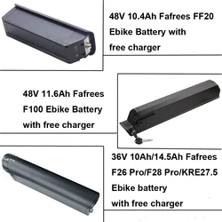 Fafrees E-Bike Battery 36V 10Ah 14.5Ah 48V 10.4Ah 11.6Ah Lithium Battery for FF20 F100 F26 F28 Pro KRE27.5 Electric Bike