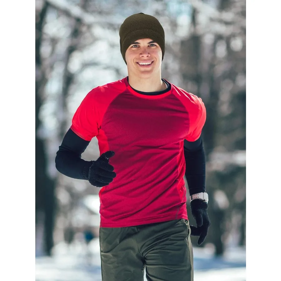 4 pezzi berretti in pile con teschio per uomo donna berretti in pile cappello caldo morbido berretto polare spesso antivento invernale