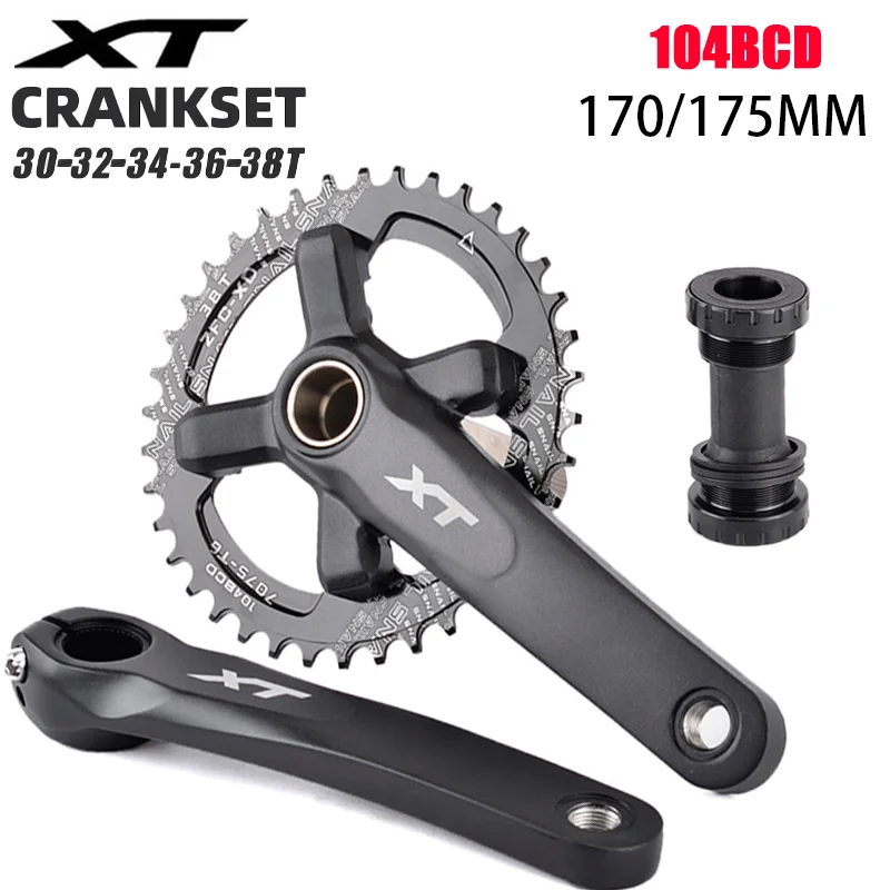 

GOLDIX XT 104 Bcd Hollowtech Mtb Crank Arms For Bicycle Crankset pe integrated candle mtb 2 Crowns Mountain Bike Connecting Rods