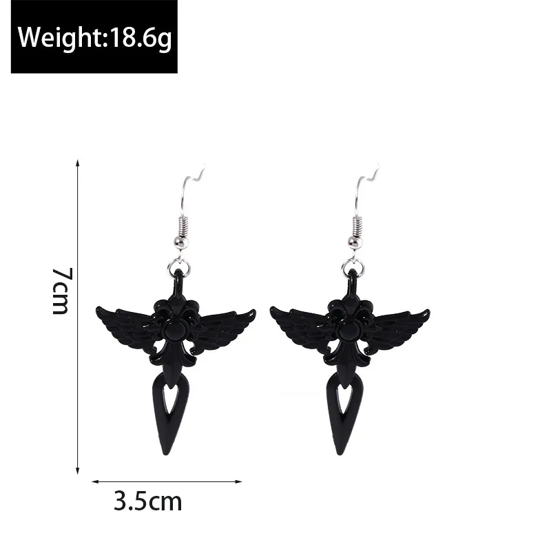 Aihua Große Steampunk Vintage Ägyptische Ankh-Kreuz-Ohrringe für Damen und Herren, Gothic Persönlichkeits-Ohrringe für Damen und Herren, Schmuck – Detail 19
