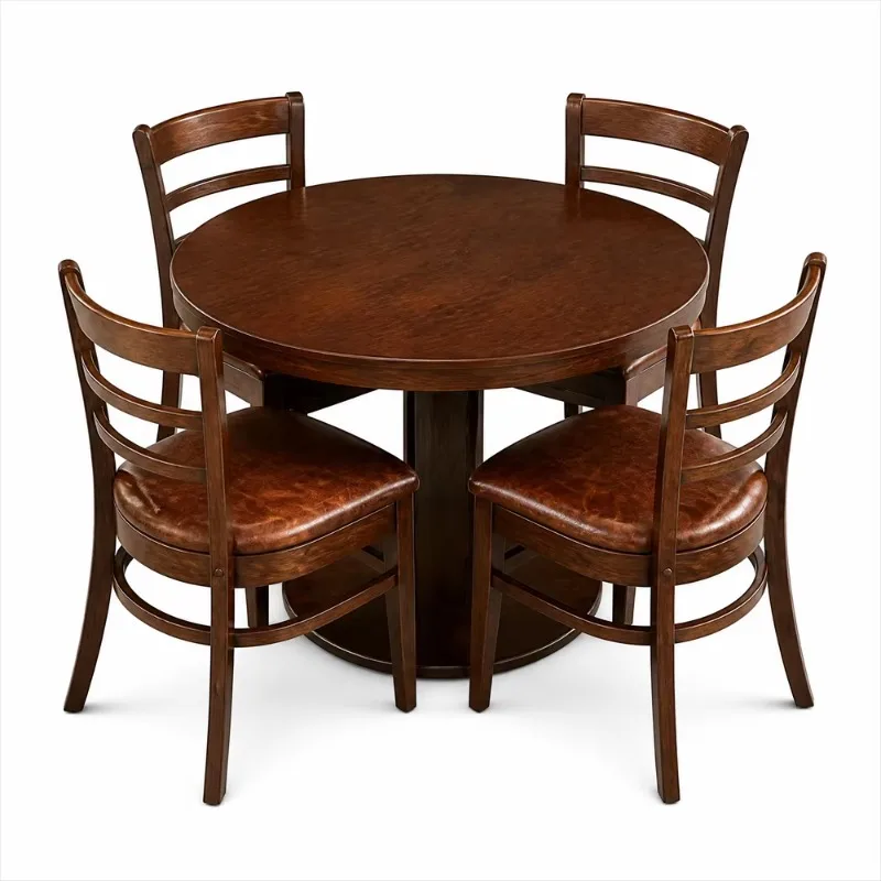 Custom Made Modern Solid Wood Dining Table And Chair Set Factory Direct Bar Pub Restaurant Furniture Wholesale Commercial Table