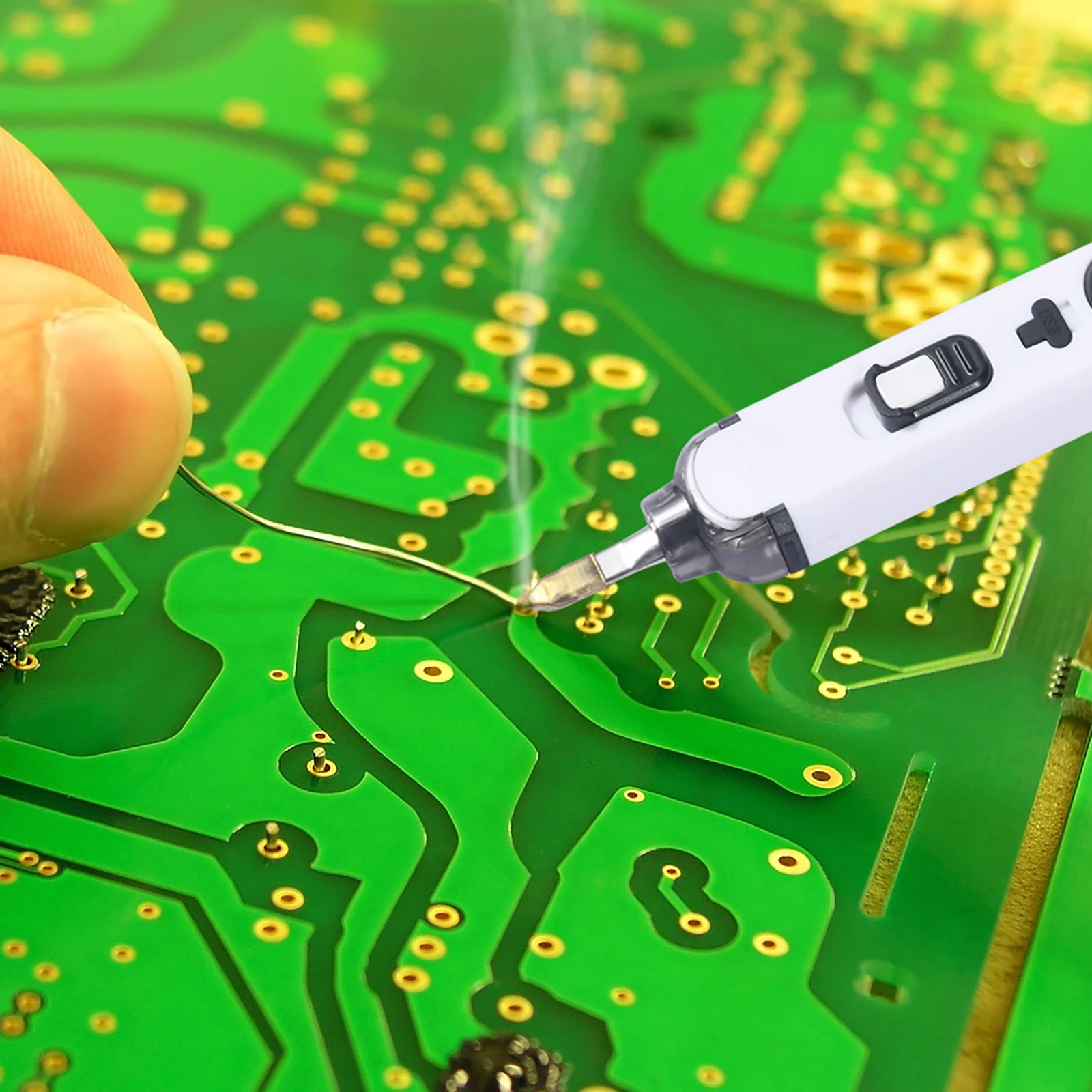 Cordless Speed-Heating Soldering Pen, Portable Soldering Iron, Rechargeable Li-ion Battery, 3s Superfast Heat Up, LED Light