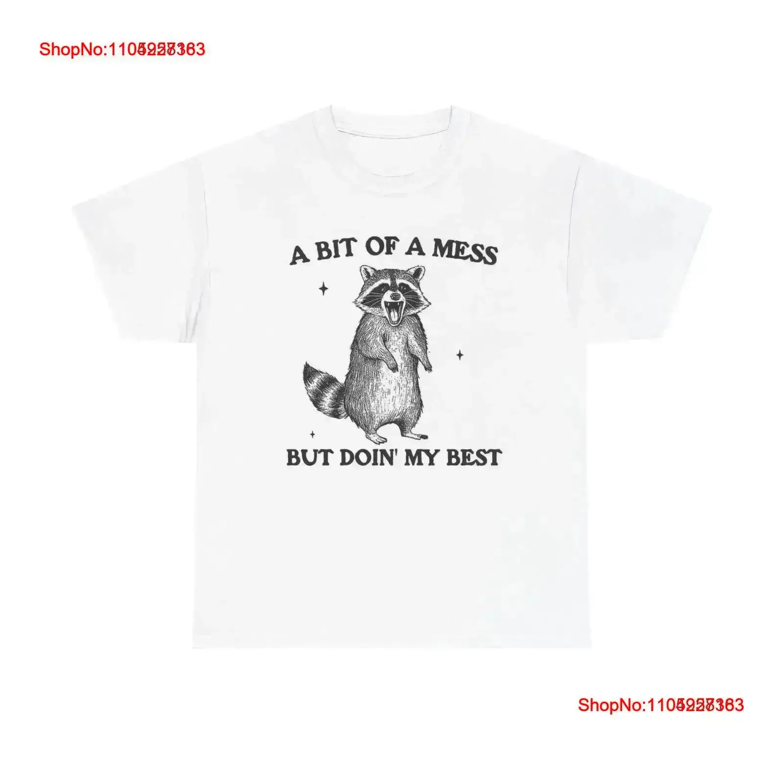 

A Bit Of Mess T Shirt Vintage Funny Retro Heavy Cotton Washed Breathable designer clothes Slightly graphic Casual vintage