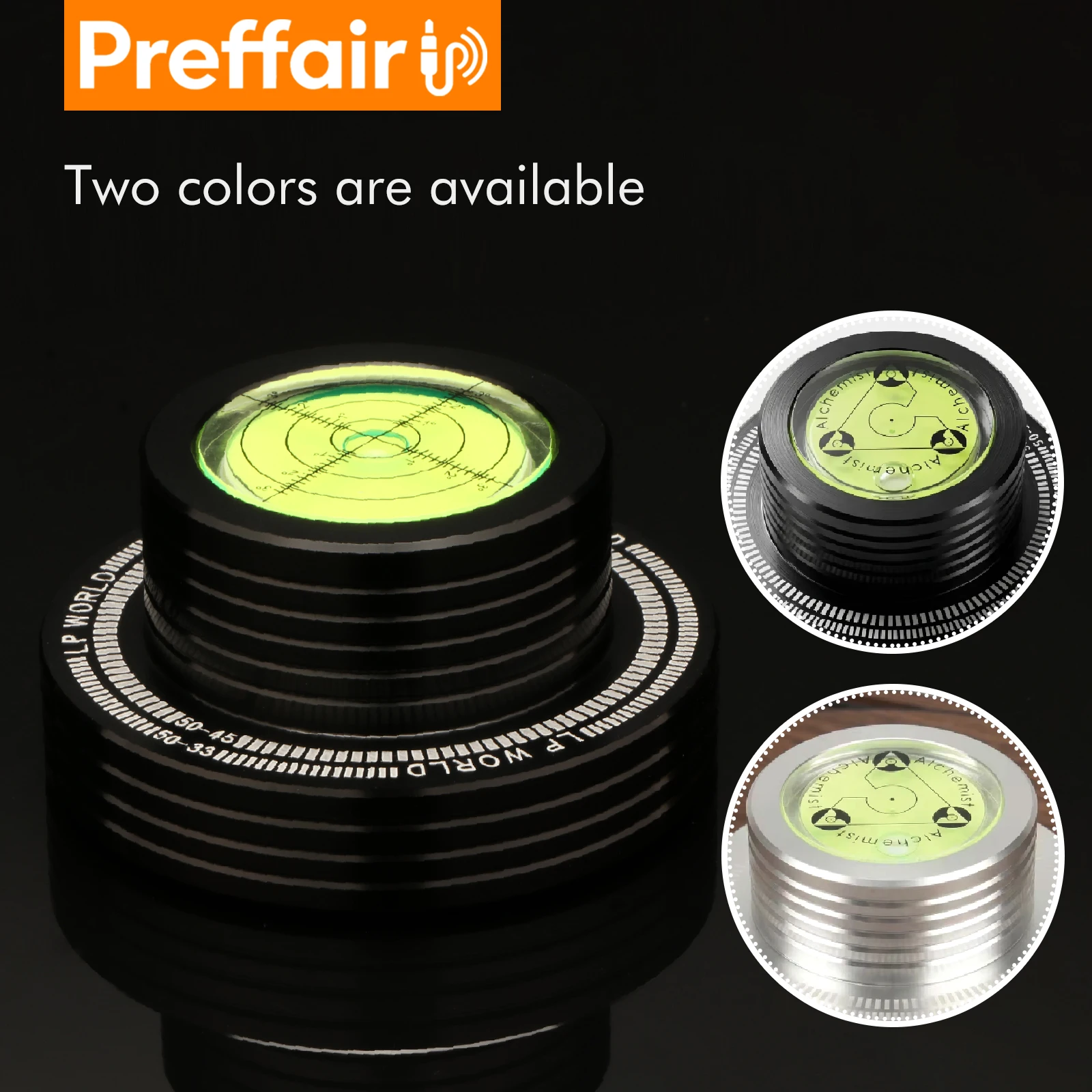 Preffair HiFi Universal 50Hz LP Vinyl Record Player Disc Turntable Stabilizer with Level Aluminum Alloy Weight Clamp Player