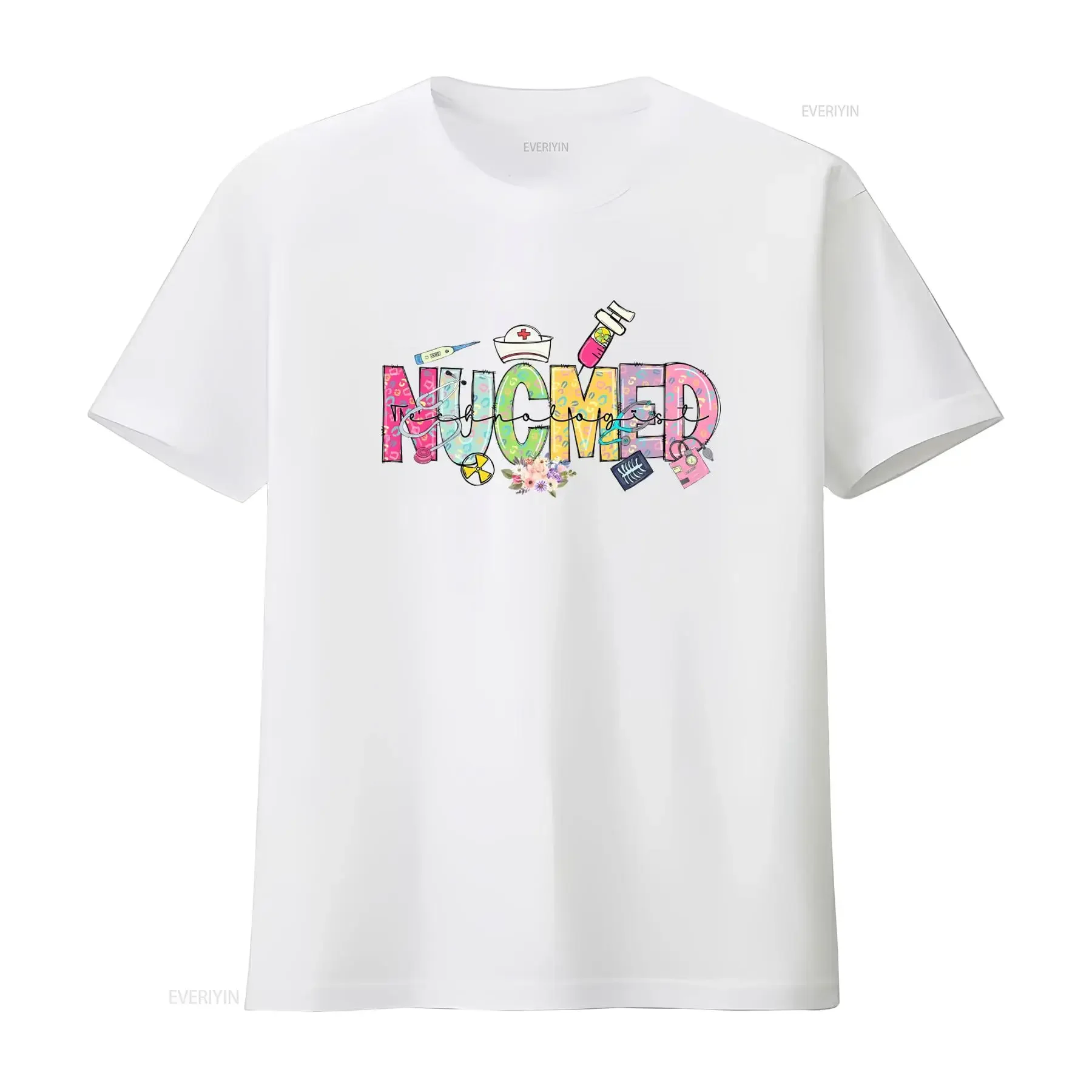 Nucmed Technologist T Shirt Nuclear Medicine Radiology Tech Cute Medical Theme Print vintage Washed homme Unisex fashion view 3