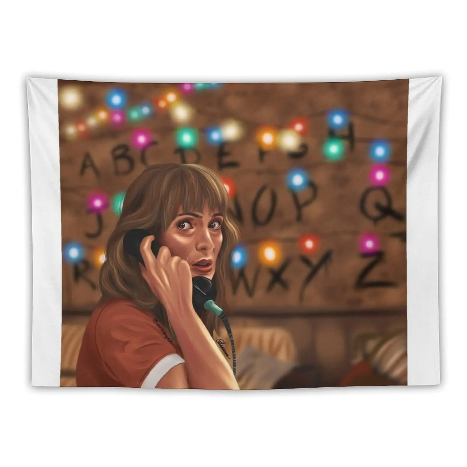 

Joyce Byers fanart Tapestry Wallpaper Bedroom Home Decoration Aesthetic Room Decor Things To Decorate The Room Tapestry