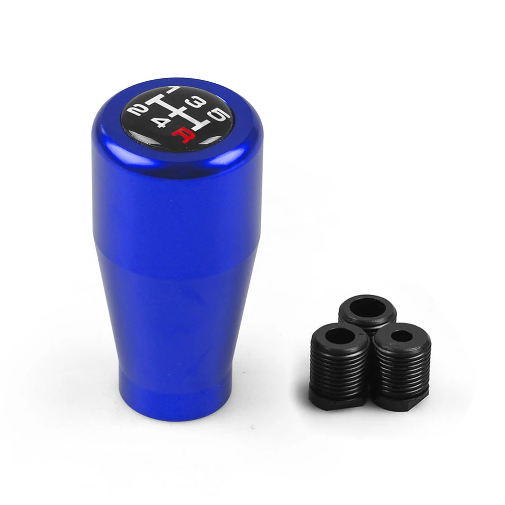Aluminum Alloy Gear Shift Knob 5 Manual Shifter Handle With Adapters Car Truck Interior For Modification Accessories