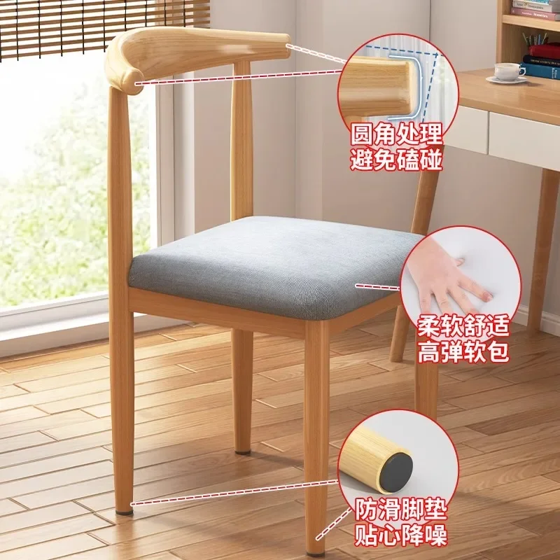 

Dining chair Household imitation solid wood dining table and chairs Tea table stool Restaurant catering commercial chair Back ch