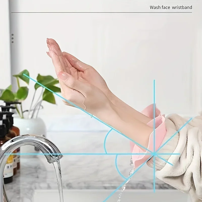 2 Stuks Herbruikbare Siliconen Polsbandjes Waterdicht Spatwaterdicht Arm Manchetten Voor Gezicht Reiniging Douche Huidverzorging Make-Up Remover Gereedschap