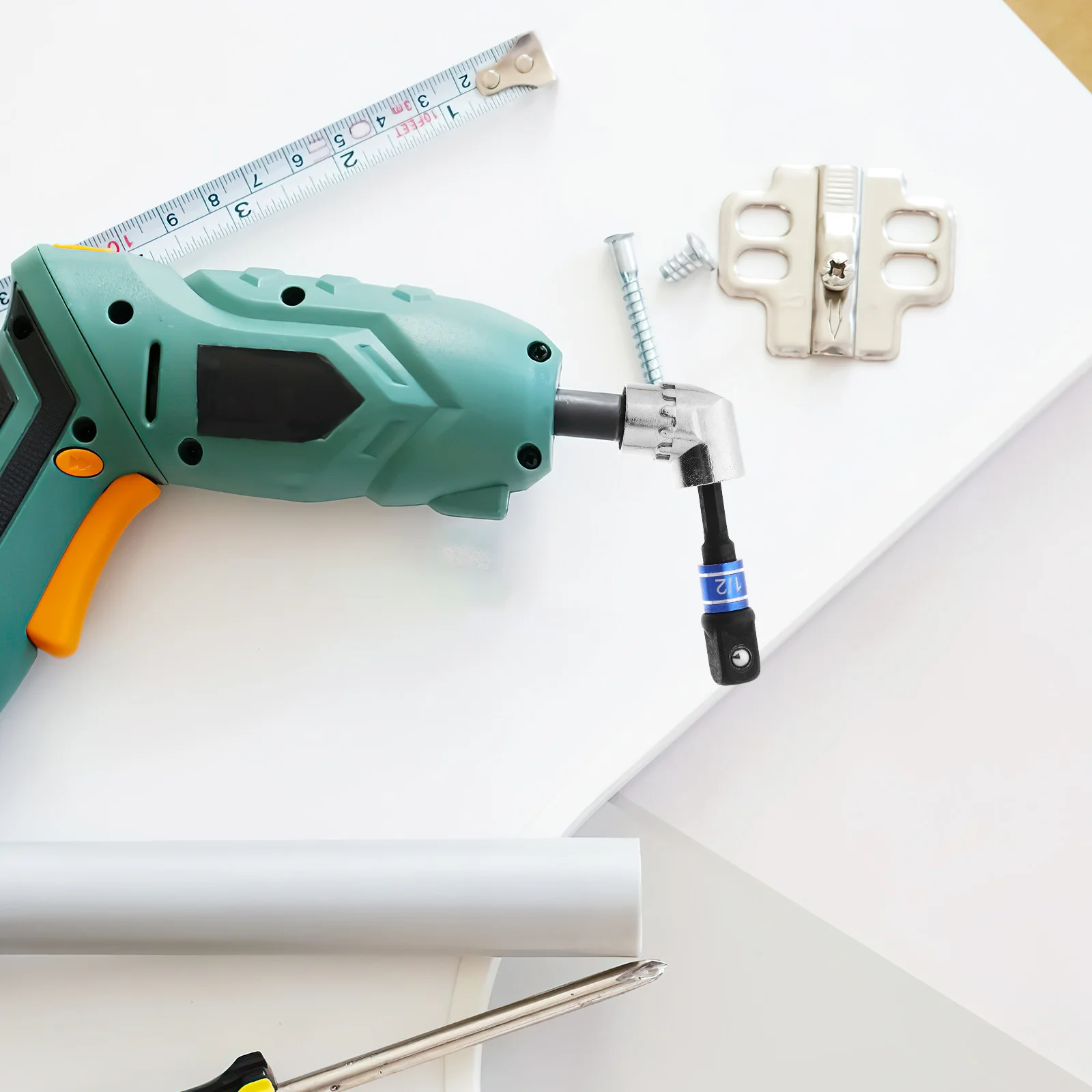 1 Satz rechtwinkliger Bohraufsatz, Metallstecknuss-Adapter, Schlagschrauber-Bitverlängerung für Heimwerker und professionelle Nutzung