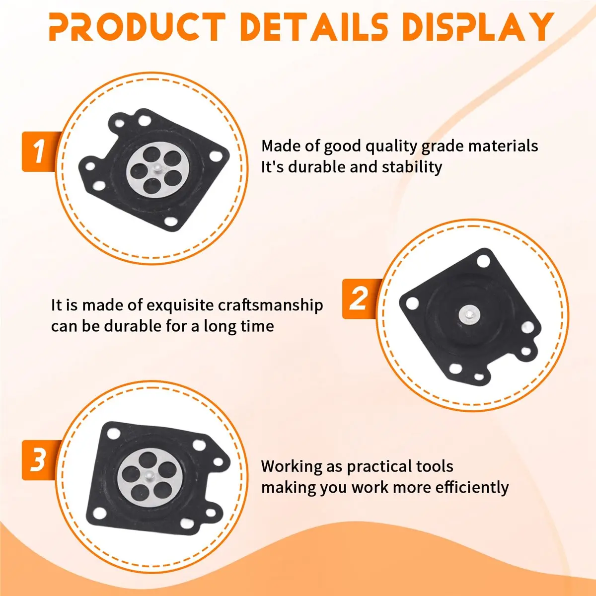 SDFC 40Pcs Chainsaw Carburetor Metering Diaphragm for 95-526 500 3800 4500 5200 5800 Car Assembly Gaskets Kit