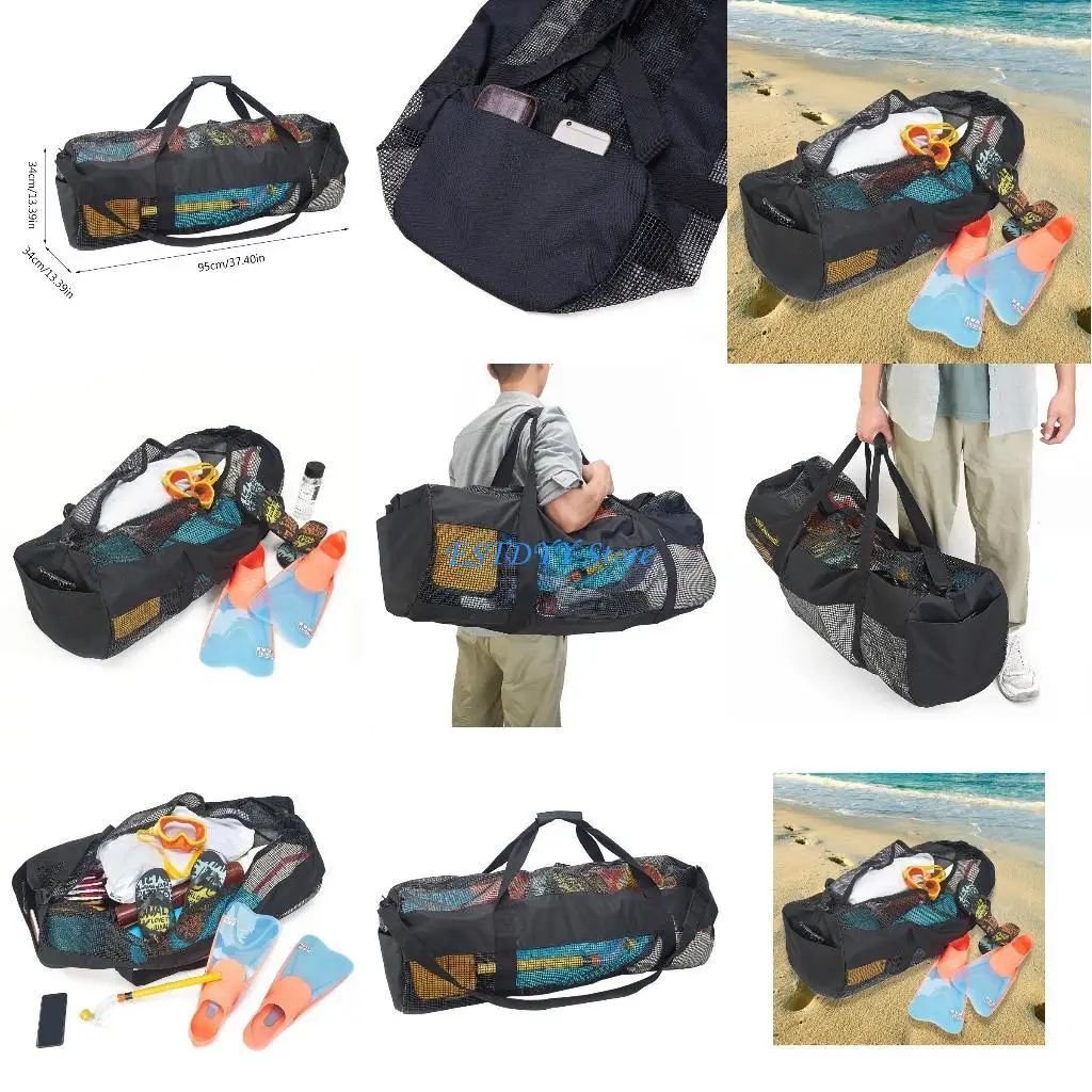 

G6DE Diving Equipment Foldable Diving Bag with Zippers Heavy Duty Mesh Bag for Diving