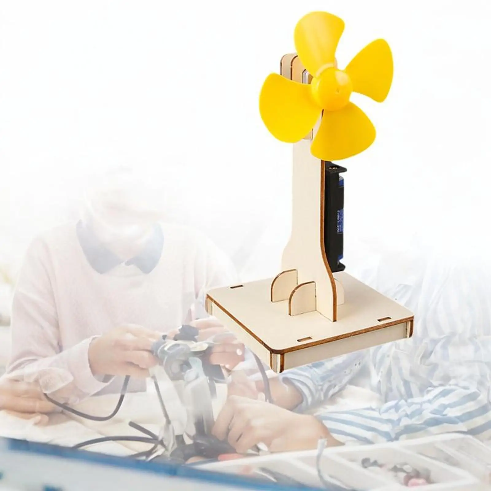 Science Experiment Fan Assembly Set for Children DIY Wooden Model Kit Elementary Student Toy