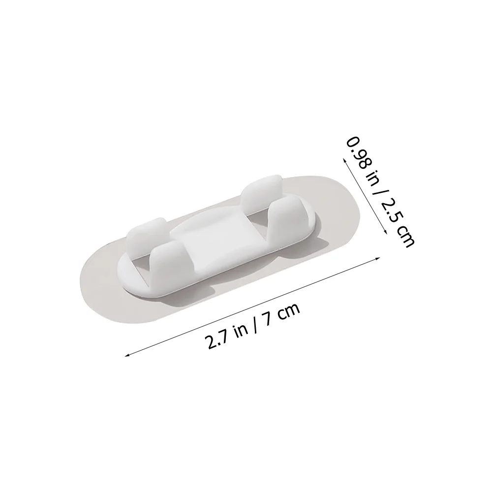 

10Pcs Adhesive Cable Holders Plastic Wire Organizers Lightweight Durable Convenient Household Cable Management Accessories