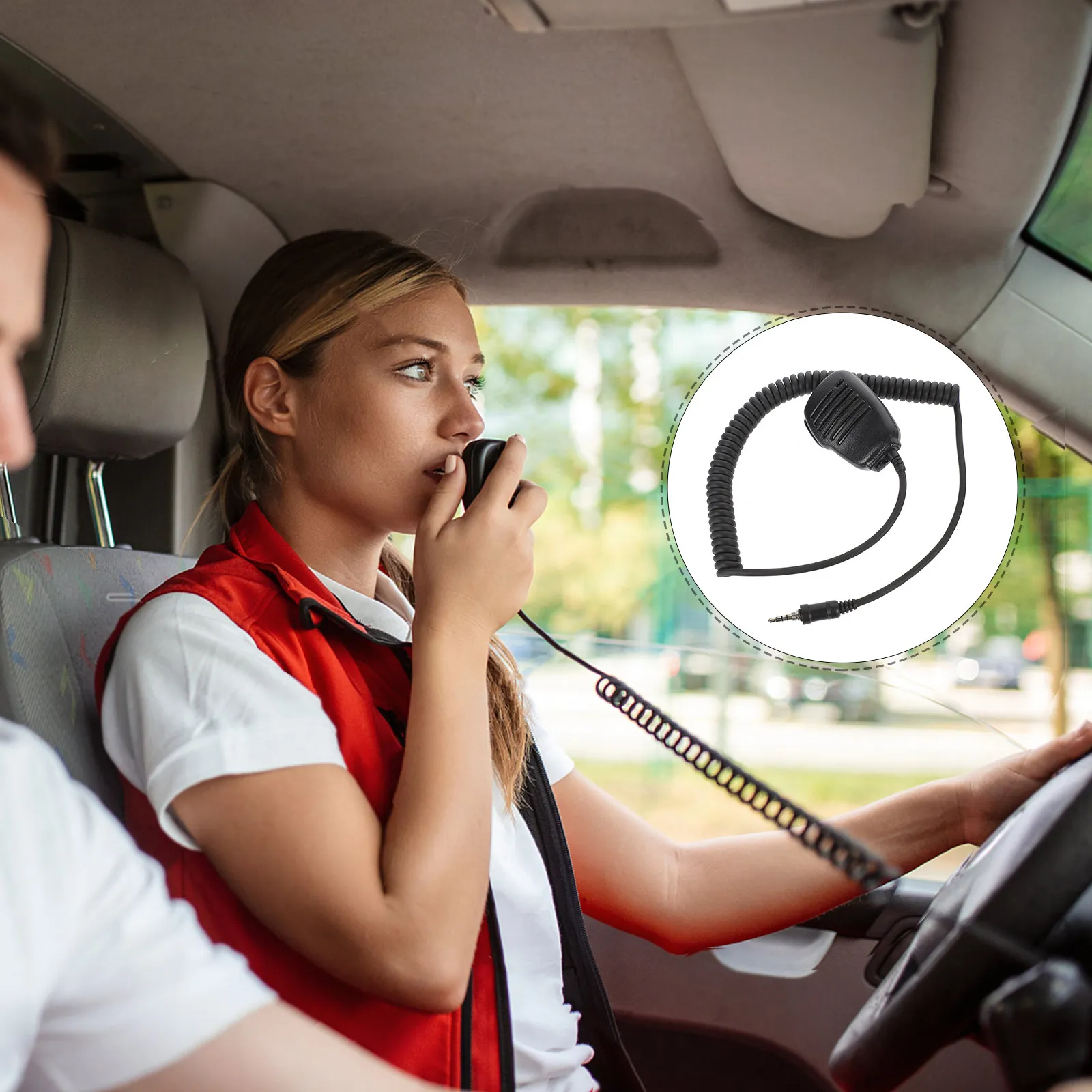 

Shoulder Speaker Mic Clip-on Radio Microphone for Two-Way Radios Built-in Noise Reduction Loud Clear Audio Outdoor Talking