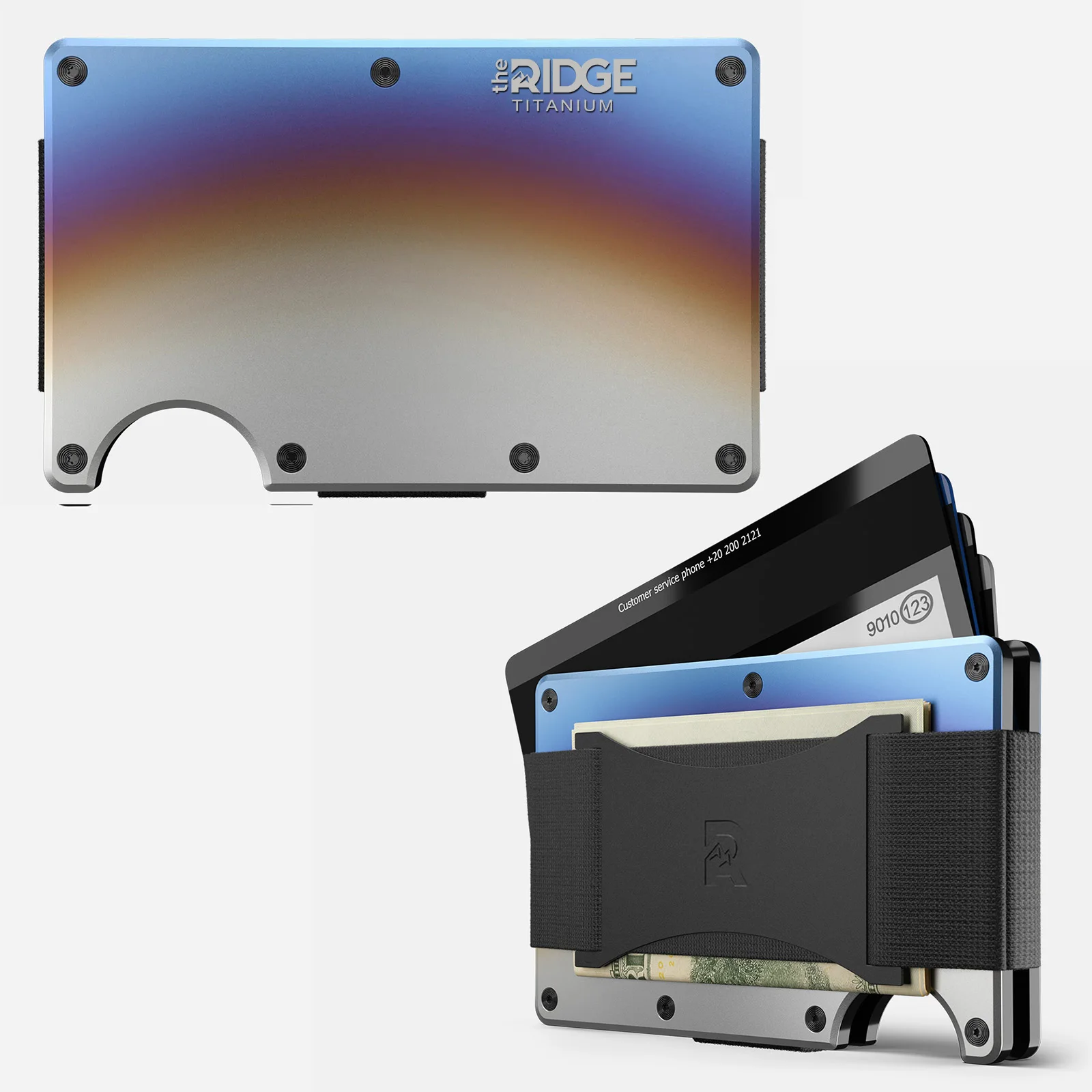 

Ridge Wallet for Men - Slim Minimalist Compact Wallet and Card Holder, RFID Protected Front Pocket Wallets for Men