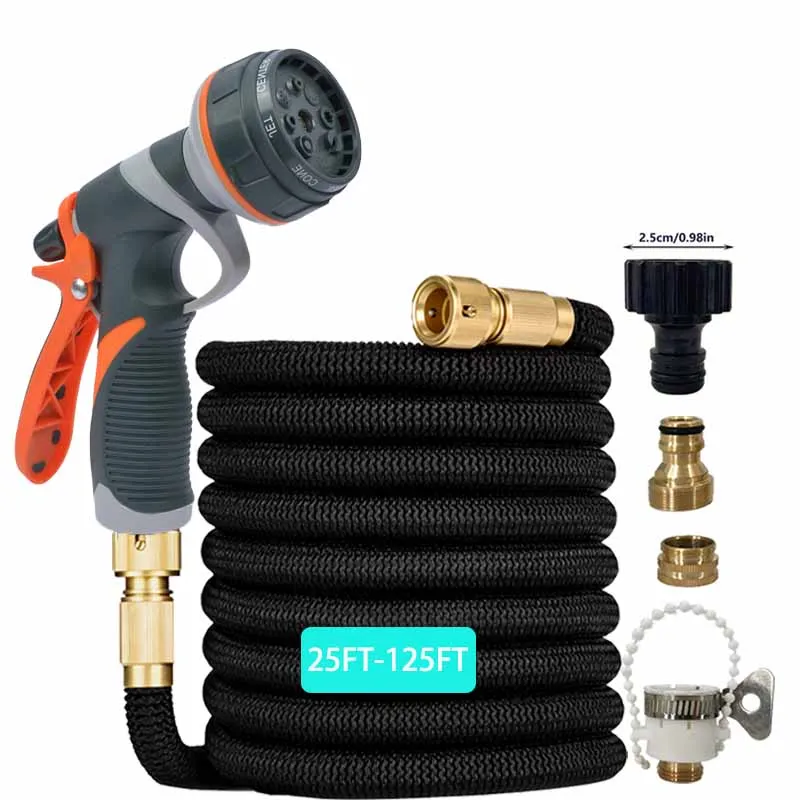 

Heavy Duty Flexible And Expandable Hose For Garden Irrigation, Courtyard Cleaning, High-Pressure Multifunctional Water Gun