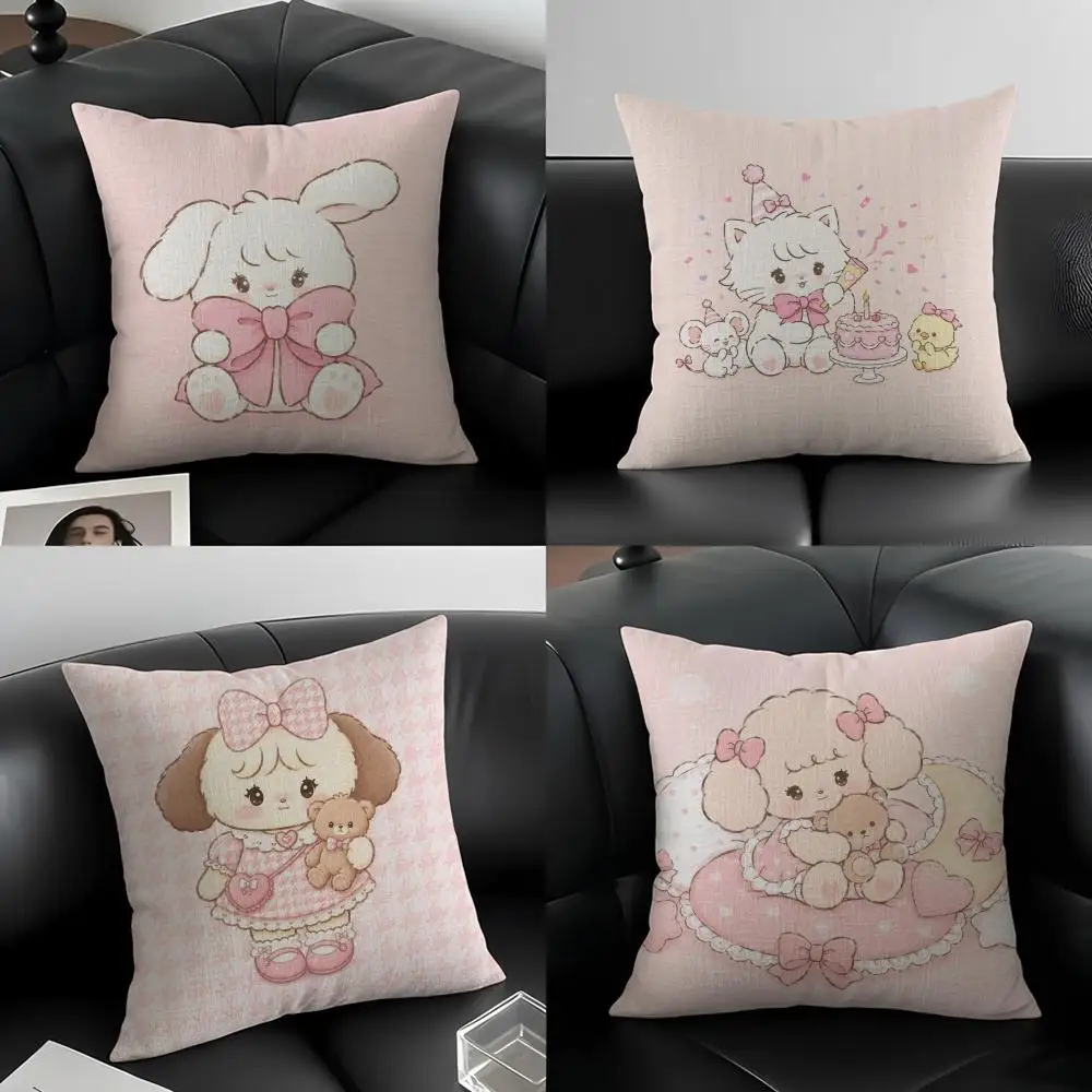 Character mikko Cushion Cover Natural Linen Pillowcase Set, All-in-One Decor for Sofa, Bedroom & Chair
