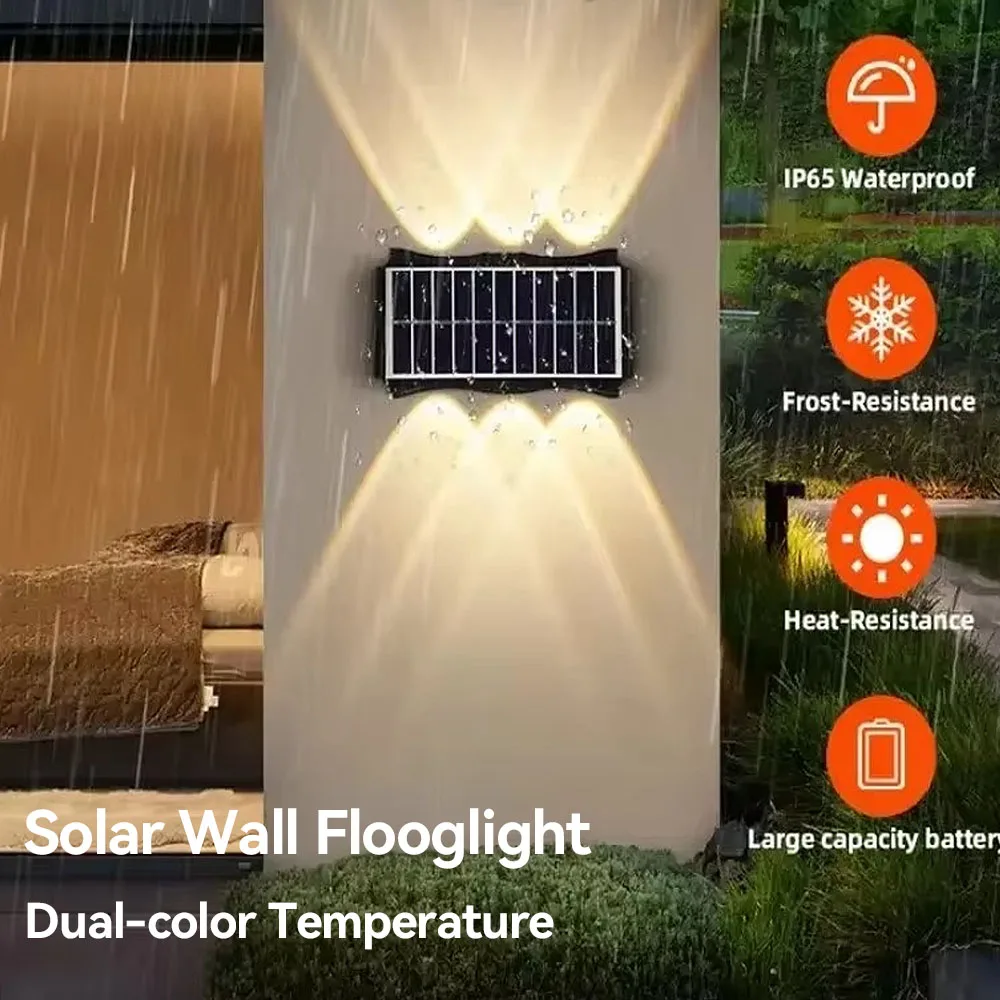 

2PCS Solar Wall Floodlight Outdoor Waterproof Solar Lights Outdoor Solar Led Lights Outdoor Lamp for Garden Street Landscape