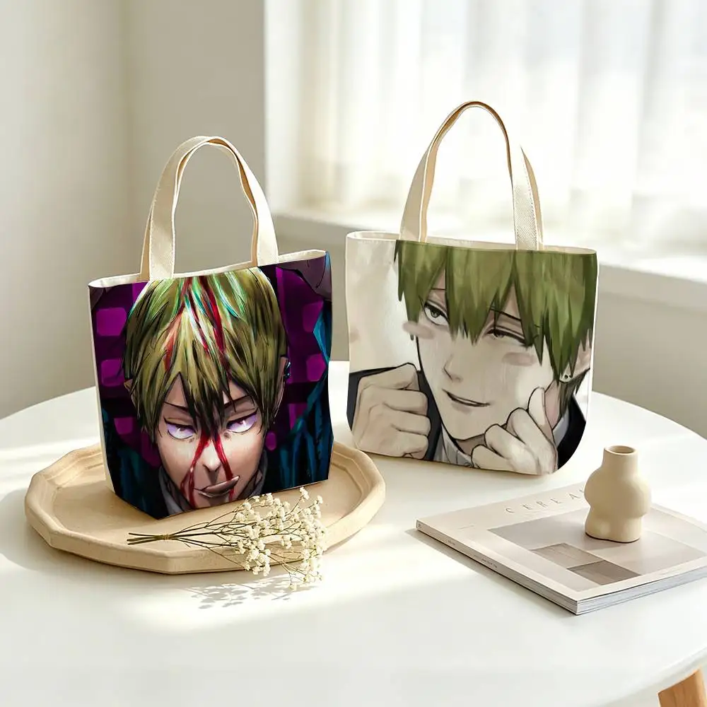 Zenin Naoya Jujutsu Kaisen Character   Printed Canvas Tote Bag Shoulder Bag Commuter Mommy Shopping Bag