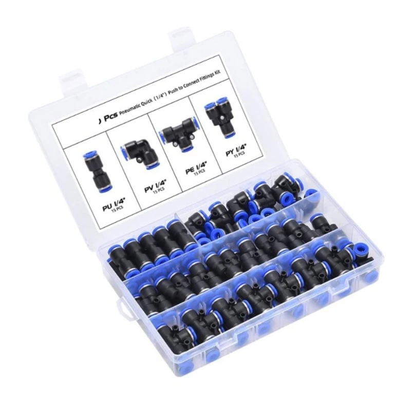 Pack of 60 Fast Release Air Hose Connectors, Time Savings Rubber Sealing Joints Suitable for Enthusiasts & Professional Dropship