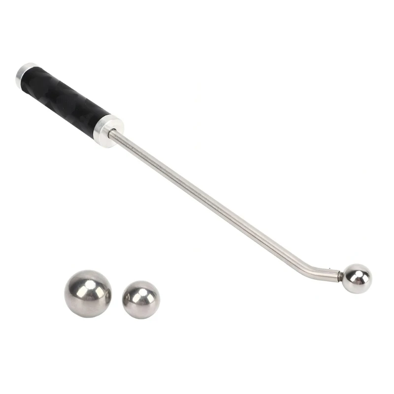Ergonomic Stainless Steel Brasswind Repair Equipment with Contoured Long Grip and Triple Size Metal Restoration Spheres