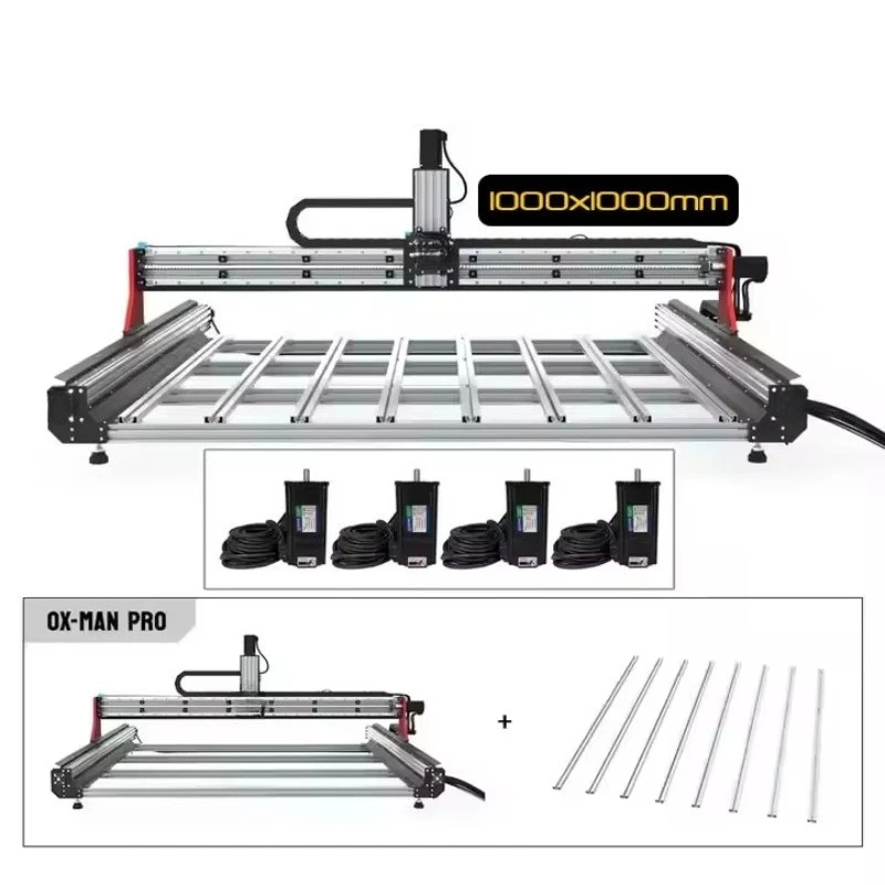10%OFF BulkMan3D 1000x1000mm OXMAN Pro Frame /Mechanical Kit +Upgraded Workbench With Motors 1610 Ball Screw for CNC Router