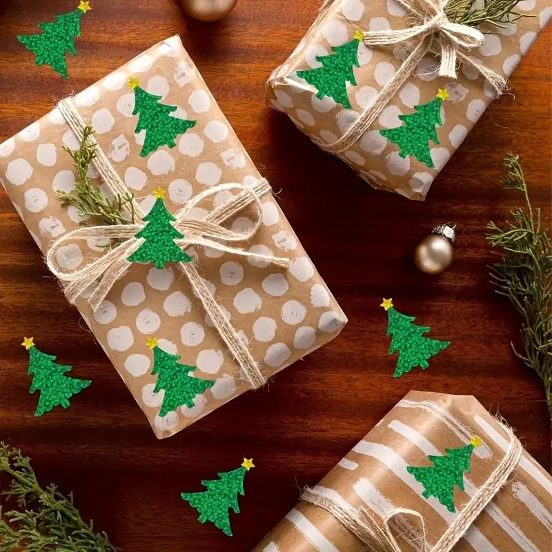 500 Stück/Rolle, kreative Weihnachtsmütze, Spielzeug, Aufkleber, niedlicher Urlaub, dekoratives Etikett, Kinder, klassisches Weihnachtsgeschenk, Siegelaufkleber