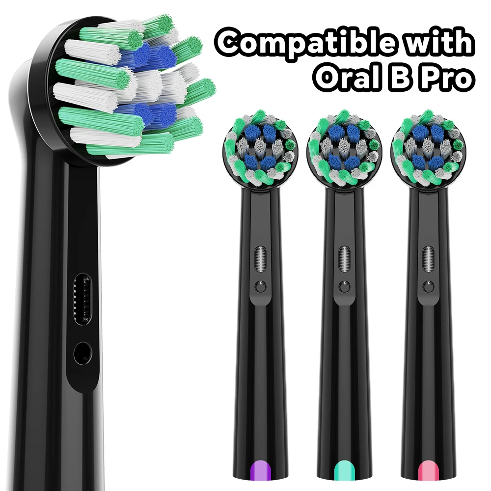 4/8/12/20 Count Cross Clean Bristles Replacement Brush Heads Compatible with Oral B Electric Toothbrush, for Pro 1000 100 7500