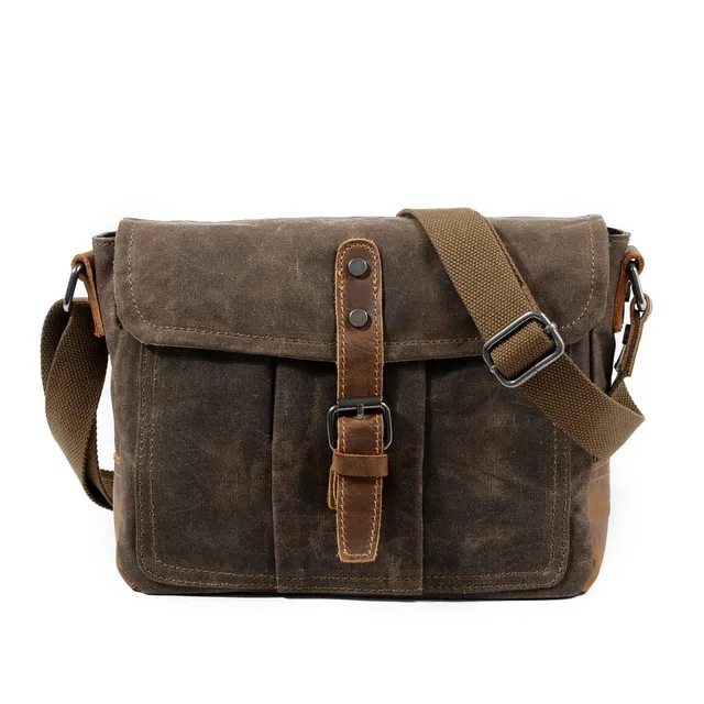 Nowa torba na ramię w stylu retro na co dzień płócienna torba męska torba na ramię męska prosta męska torba na ramię wodoodporna męska torba pozioma