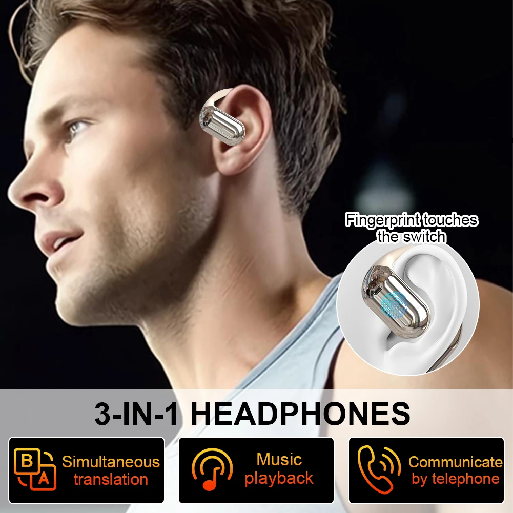 Wireless BT Translation Earbuds Real Time 144 Languages Language Translator Earbuds 3-in-1 for Travel Business and Learning
