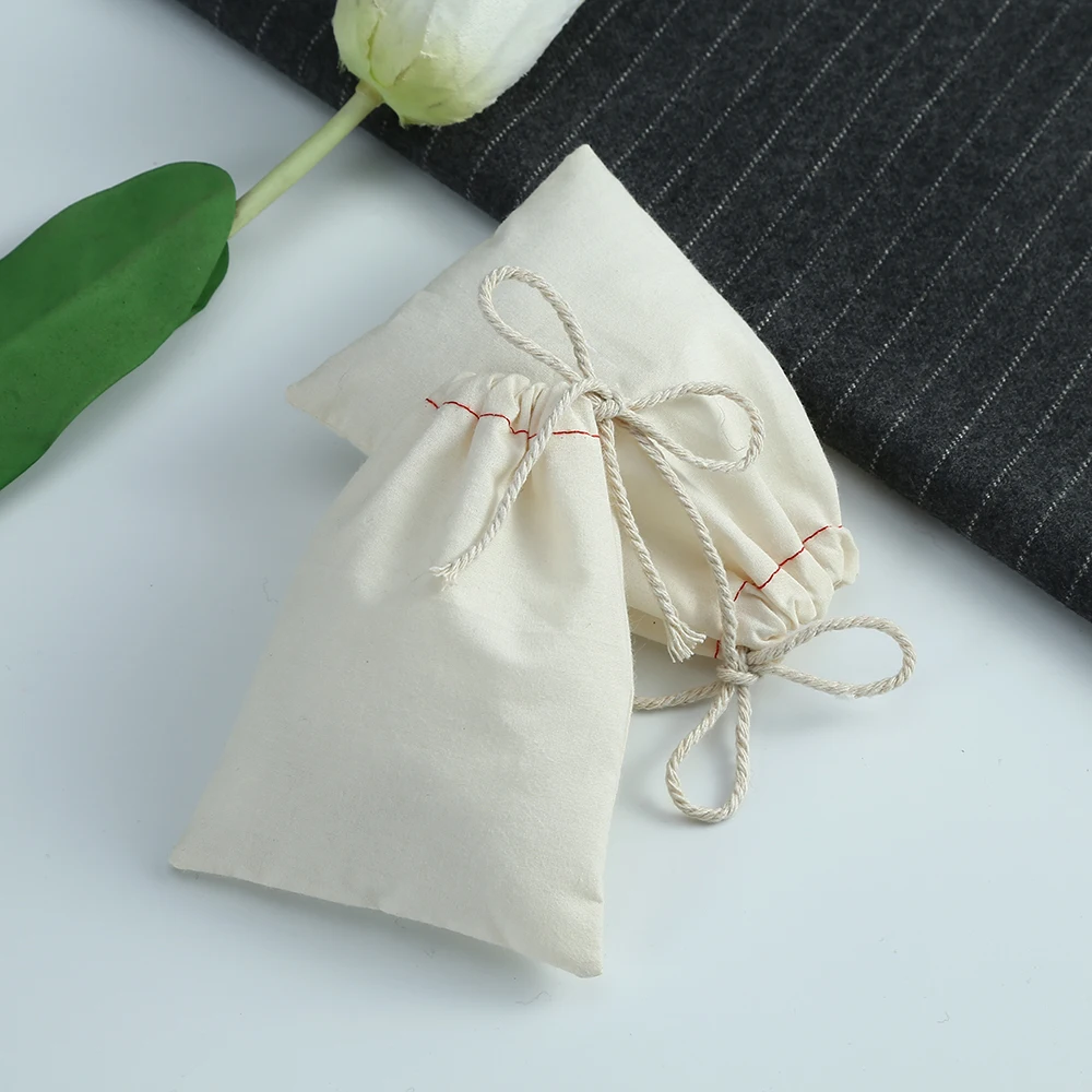 

50pcs Cotton Burlap Jewelry Bag Earrings Display Small Pouches for Wedding Party Candy Bag Custom Logo Personalizado Mariage