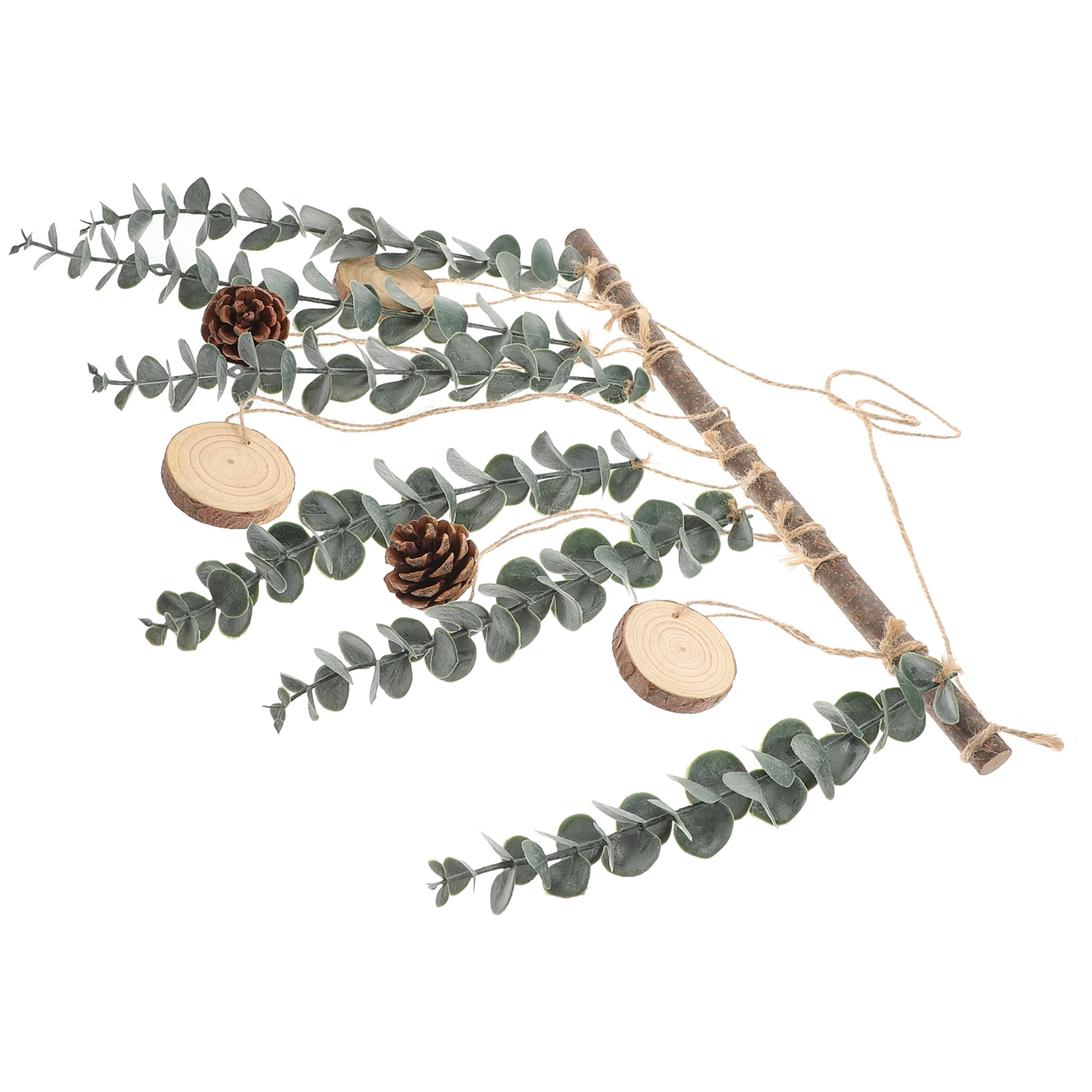 

Eucalyptus Leaf Wall Hanging Artificial Green Plants Decor Indoor Home Party Wedding Faux Plant Rattan Adorn Simulation Leaf