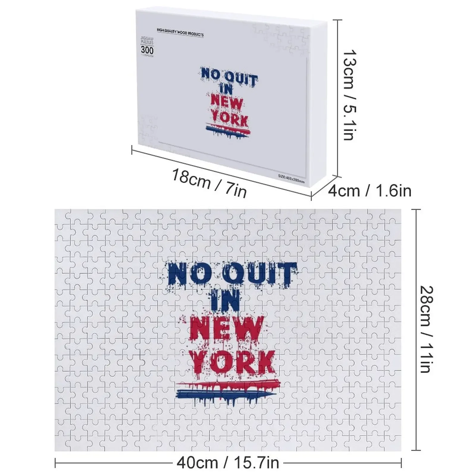 Puzzle No Quit in New York, elementy puzzle dla dorosłych, zabawki świąteczne, puzzle drewniane z własnym zdjęciem