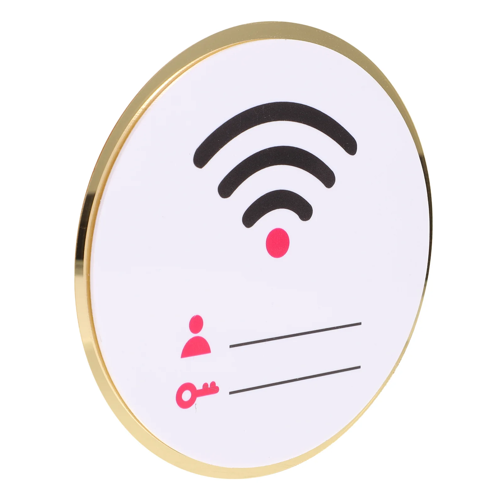 1 قطعة واي فاي تسجيل مستدير الاكريليك جدار جبل فندق واي فاي كلمة المرور تسجيل لمكتب المنزل مقهى ديكور تذكير #6