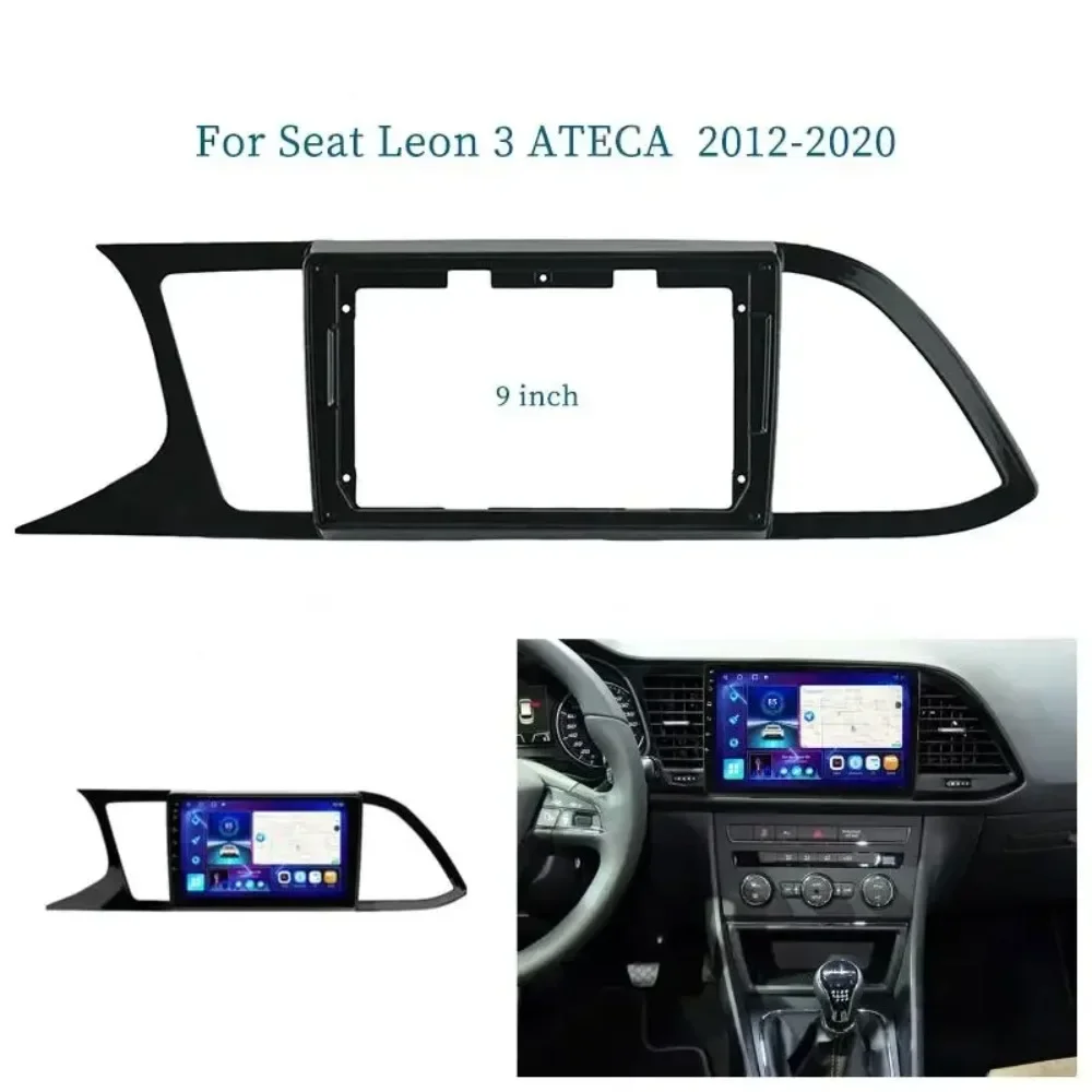 For Seat Leon 3 2012-2020 9 Inch Car frame cable canbus Big Screen Audio Dash Panel Frame seat leon cover frame fascias